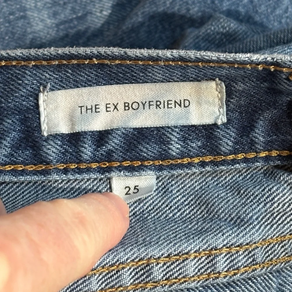 Denim Forum The Ex Boyfriend Blue Jeans Women’s Size 25 Button Fly Ankle